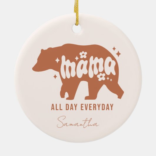 Mama Bear Keramik Ornament (Hinten)