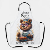 Mama Bear Koch Barbecue Day Schürze (Vorderseite)
