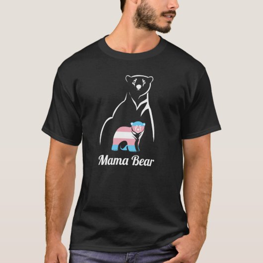 Mama Bear LGBTQ Trans Child Transgender Trans Tran T-Shirt (Vorderseite)