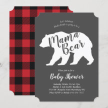 Mama Bear Lodge Baby Shower Gender Neutral