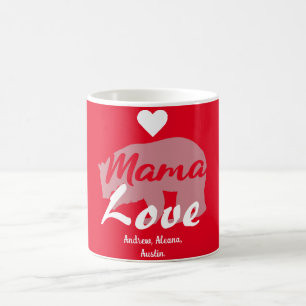 Mama Bear Mama Kid Namen Personalisiert anpassen Kaffeetasse