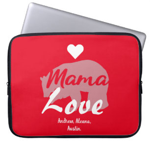 Mama Bear Mama Kid Namen Personalisiert anpassen Laptopschutzhülle