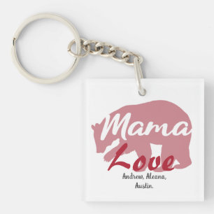 Mama Bear Mama Kid Namen Personalisiert anpassen Schlüsselanhänger