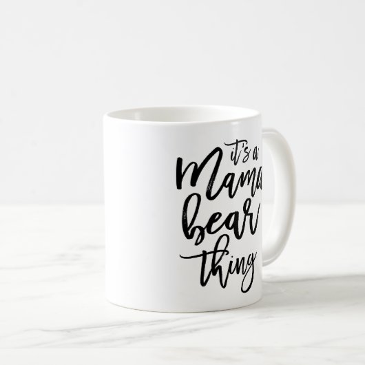 Mama Bear Mama Typografie Kaffeetasse (VorderseiteRechts)