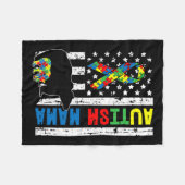 Mama Bear Matching Family Autism Awareness Geschen Fleecedecke (Vorderseite (Horizontal))