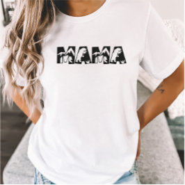 Mama Bear Minimalistisch Mountain Mother T - Shirt