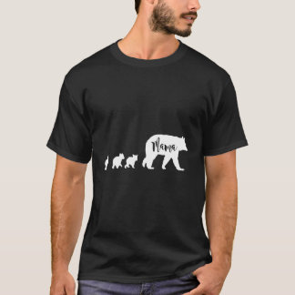 Mama Bear mit 3 Mamas Mutter Spende T-Shirt