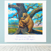 Mama Bear mit Babyölmalerei auf großer Leinwand (Insitu (Holzboden))