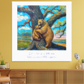 Mama Bear mit Babyölmalerei auf großer Leinwand (Insitu (Wohnzimmer))