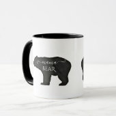 Mama Bear Mothers Day Black in White Rusdern Moder Tasse (Vorderseite Links)