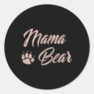 Mama Bear Niedlich Mütter Tagesgeschenk Mama Pink Runder Aufkleber