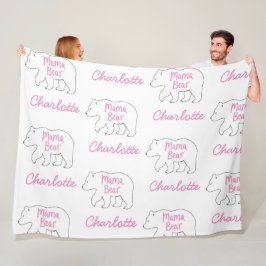 Mama Bear | Niedlicher und sonniger Muttertag Fleecedecke