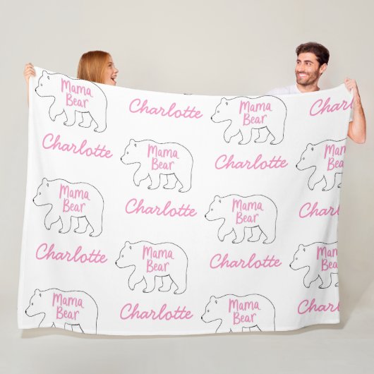 Mama Bear | Niedlicher und sonniger Muttertag Fleecedecke (Beispiel)