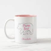 Mama Bear | Niedlicher und sonniger Muttertag Zweifarbige Tasse (Links)