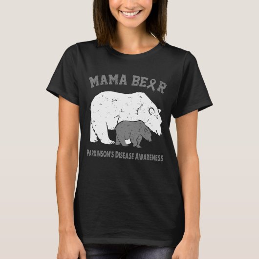 Mama Bear PARKINSON'S DISEASE Awareness T-Shirt (Vorderseite)