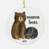 Mama Bear Personalisiert 1. Weihnachten als Mommy Keramik Ornament (Hinten)