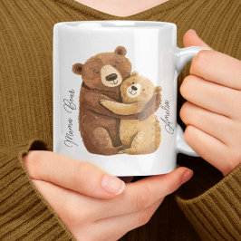 Mama Bear Personalisierte einzigartige Mama Geburt Kaffeetasse
