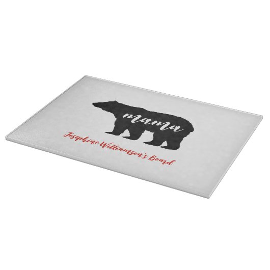 Mama Bear personalize with Name Schneidebrett (Ecke)