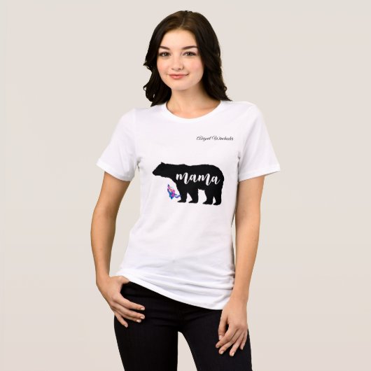 Mama Bear personalize with Name Tri-Blend Shirt (Vorderseite voll)