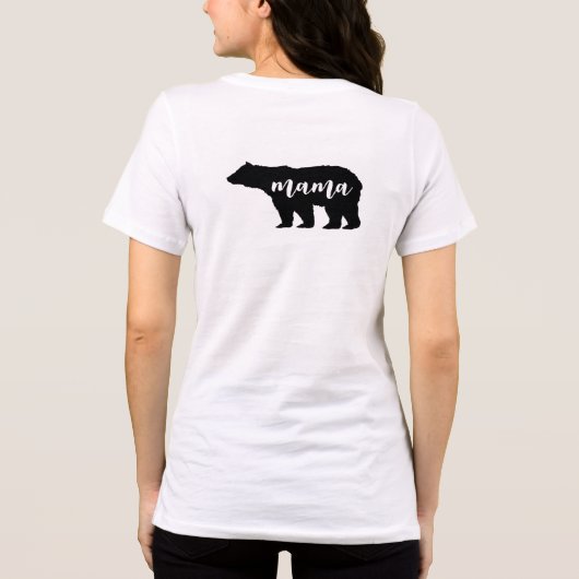 Mama Bear personalize with Name Tri-Blend Shirt (Rückseite)