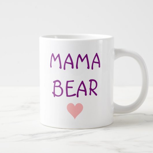 Mama Bear Pink Herz Tasse (Rechts)