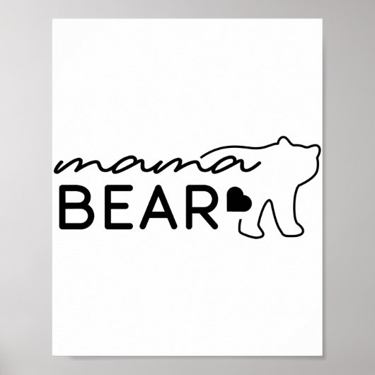 Mama Bear Png JPG Pdf Files, Mama Baby Bear Poster (Vorne)
