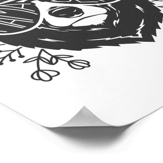 Mama Bear Png JPG Pdf Files, Mama Baby Bear Poster (Ecke)