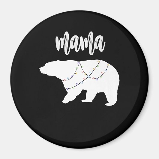 Mama Bear Polar Bärenkette Weihnachten Magnet (Vorne)
