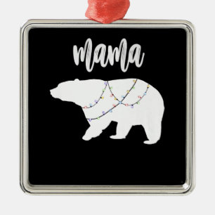 Mama Bear Polar Bärenkette Weihnachten Ornament Aus Metall