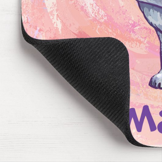 Mama Bear Polar Bear Mousepad (Ecke)