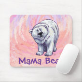 Mama Bear Polar Bear Mousepad (Mit Mouse)
