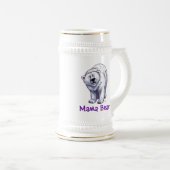 Mama Bear Polar Bear Stein Bierglas (VorderseiteRechts)