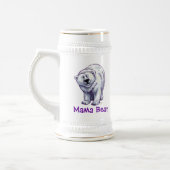Mama Bear Polar Bear Stein Bierglas (Links)