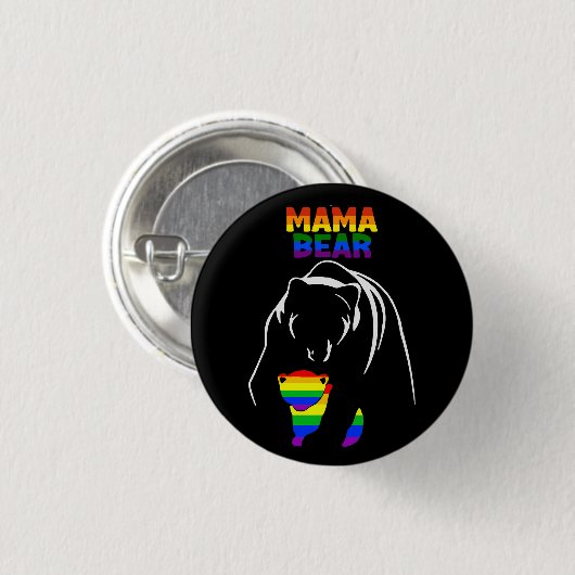 Mama Bear Pride Button (Vorne & Hinten)