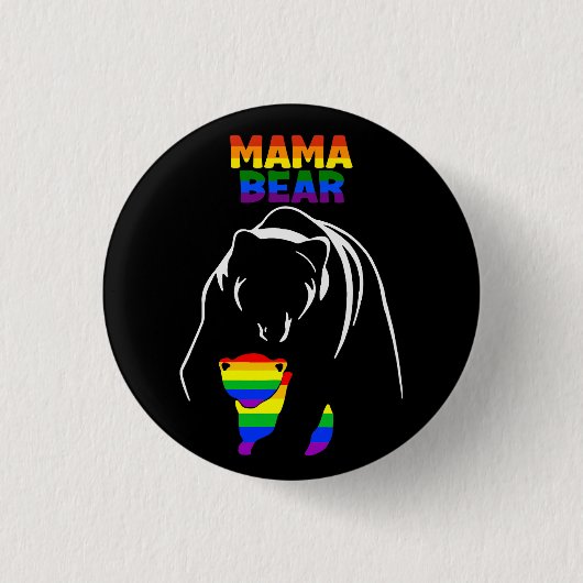 Mama Bear Pride Button (Vorderseite)