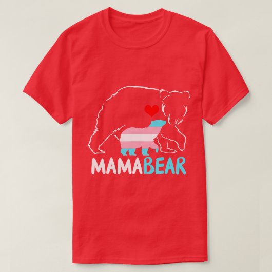 Mama Bear Proud Mama Rainbow Transgender Mütter Da T-Shirt (Design vorne)