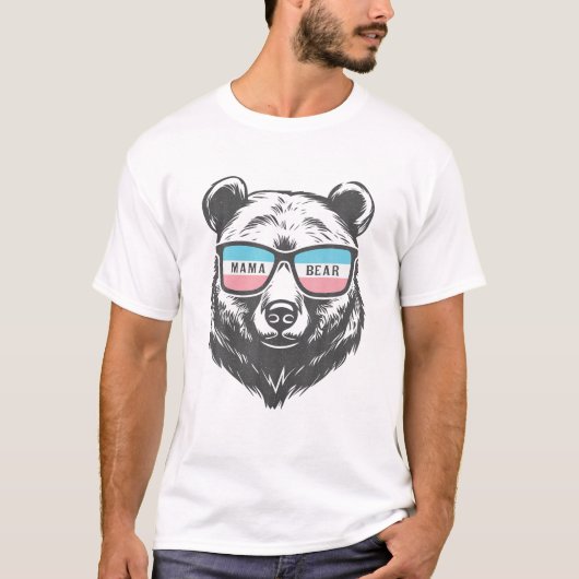 Mama Bear Proud Transgender Ally T-Shirt (Vorderseite)
