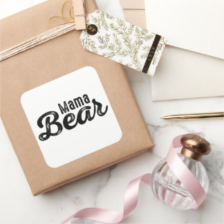 Mama Bear Quadratischer Aufkleber