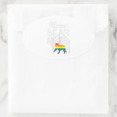Mama Bear Rainbow Pride Gay Flag Lgbt Ovaler Aufkleber (Tasche)