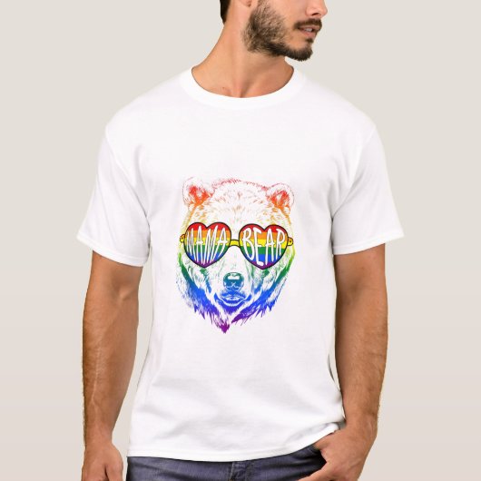 Mama Bear Rainbow Sunglasses T-Shirt (Vorderseite)