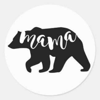 Mama Bear Runder Aufkleber