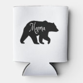 Mama Bear schwarz-weiß Dosenkühler (Vorderseite)
