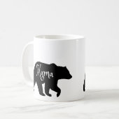 Mama Bear schwarz-weiß Kaffeetasse (Vorderseite Links)