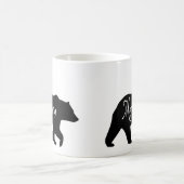 Mama Bear schwarz-weiß Kaffeetasse (Mittel)