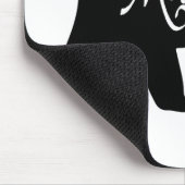Mama Bear schwarz-weiß Mousepad (Ecke)