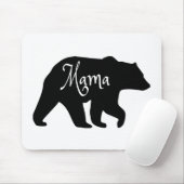 Mama Bear schwarz-weiß Mousepad (Mit Mouse)