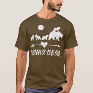 Mama Bear Shirt mit Vier Niedlichen Bären Cubs Ges