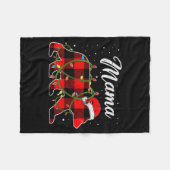 Mama Bear Shirt, Red Buffalo Plaid Mom Bear Pajama Fleecedecke (Vorderseite (Horizontal))
