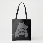 Mama Bear Silhouette Big Claws Grau Einfach Cool Tasche (Vorderseite)