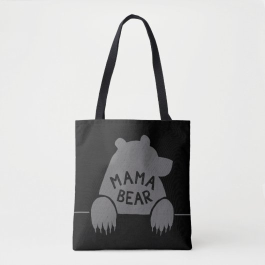 Mama Bear Silhouette Big Claws Grau Einfach Cool Tasche (Vorderseite)